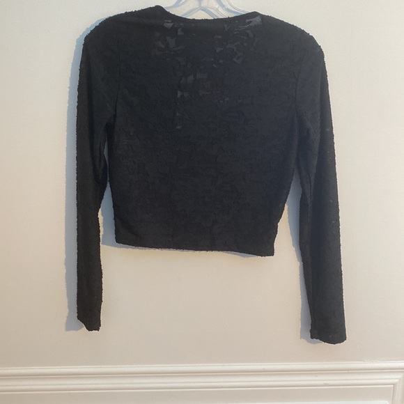 VERO MODA Women’s Lace Sweetheart Neckline Long Sleeve Crop Top Size XS - Picture 7 of 7